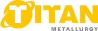Yellow and grey Titan Metallurgy logo