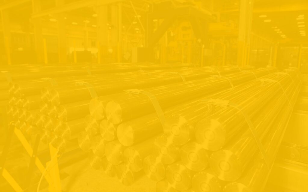 Image of bundled steel bars with a Yellow filter applied for effect.